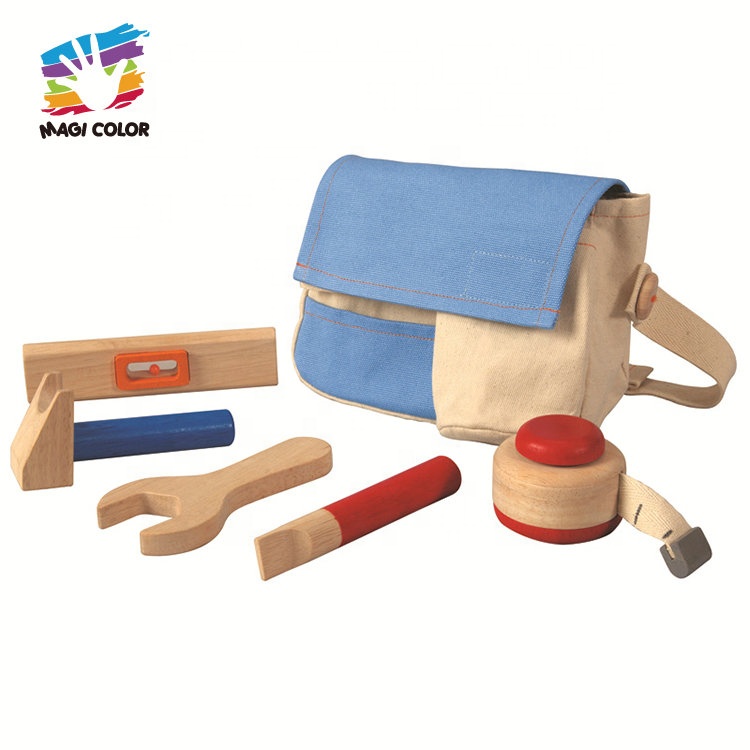 Wooden Kids Tool Set With Bag Pretend Play Toolbox Wooden Construction Toy For Kids W03d138