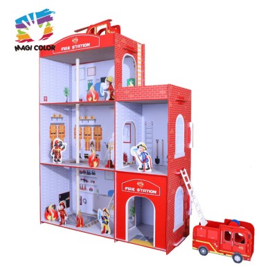 Hot Sale Fashion Toy Car Garage Wooden Parking Structure To W04B084