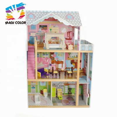 Wholesale cheap creative wooden diy 3 layers miniature dollhouse toy for children W06A247